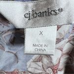 cj banks  long sleeve vneck Pintuck pleat floral blouse top size XL Photo 5