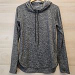 Athleta {S}  Uptempo Hoodie Sweatshirt Charcoal Gray Black Marled Photo 1