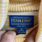 Pendleton  Merino Wool Striped Turtle Neck Sweater - Soft Yellow & White Photo 7
