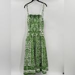 Farm Rio  Green Delicate Tapestry Premium Linen Midi Dress Photo 6