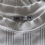 ZARA  Collection‎ Women’s Ribbed White Fitted Layering Tank Top Size L Photo 6