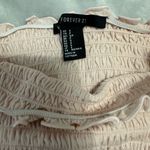 Forever 21  Pink Ruffled Smocked Tube Top Photo 3