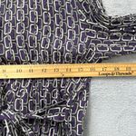 Notations Y2K Ruffle Blouse Small Sheer Chain Print Mesh Top Retro Glam Vibes Photo 8