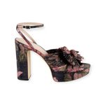 Loeffler Randall  ✿ Natalia Pleated Knot Platform Heel Sandal ✿ Metal Floral ✿ 9M Photo 14