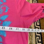 Gretchen Scott pink and blue embroidered tunic Photo 5