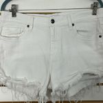 Pistola Sz 30 White High Rise Cut off Denim Shorts Frayed Distressed Photo 1