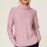 Splendid Pink Cowl Neck Sweater SMALL Oversized Soft Cotton Cashmere Chunky $188 Photo 1