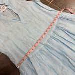 Frank & Eileen Daphne Sleeveless Polo Midi Dress Linen Blue Stripe Medium Photo 14