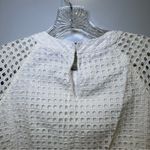 Madewell White Eyelet Hideaway Short Sleeve Blouse S Photo 8