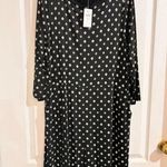 FINAL PRICE J. Jill Geometric Print Jersey Knit Shirt Dress with Pockets Black Size undefined Photo 1
