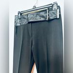 Absolu Paris Women's Black Leather Waist Accent Belt Pants Size 36 EU 6 US Photo 3