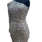 For Love & Lemons Love and Lemonade Rainbow Sequin Off the shoulder Body Conturing dress in size s Photo 3