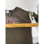 Harley Davidson  Motorcycles Womens Tee Graphic Print Baseball Tee Brown Pink 1X Photo 8