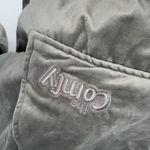 The Comfy The‎  Unisex Sherpa Lined Wearable Blanket Hoodie Sweatshirt Gray One Size Photo 5