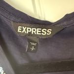 EXPRESS  Navy Blue Sleeveless Dress with Silver Sequins Size Small Petite Photo 2
