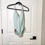 Seafolly Reversible Vintage Wildflower V-Neck Maillot One Piece Swimsuit Size 4 Photo 6