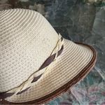 Vintage Woven Sun Visor Hat Tan Photo 5