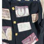 Vintage Country Wear Petite Casuals Black Postcard Paris Shirt Jacket P/M Size undefined Photo 4