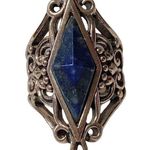 BARSE  Genuine Lapis Lazuli Stone Ornate Bronze Band Ring Sz 7.5. HTF Photo 2
