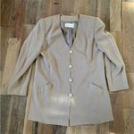 Dana Buchman  Tan V-Neck Blazer Jacket Size 14 Photo 0