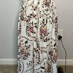 Steele sz M White Oriental Floral Maxi High Waist Skirt Boho Femme Retro Flowy Size M Photo 7