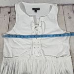 J.Crew J.‎ Crew Tiered lace-up mini dress in cotton poplin White S NWT Photo 7