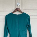 White House | Black Market WHBM Womens Dress Green Blue Tiered Layered Sweat Heart Neckline Slimming Size 8 Photo 4