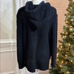 GreenTea Sweater Hoodie Women’s Large Soft Textured Black Pullover Photo 5