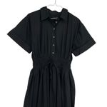J.Crew Elena shirt dress cotton poplin Black Size 6 NWOT Quiet Luxury Minimalist Photo 4