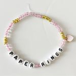 Handmade Tour Friendship Bracelet Paper Rings Lover with Heart Charm Photo 0