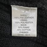 Christopher & Banks  Black Vest with 100% Pig Leather Front - sz S Photo 5