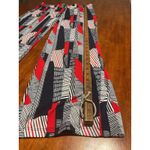 Roz & Ali Women’s Dress Pants Petite Large Geometric Red Blue White Ron &Ali Wide Leg Photo 3