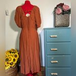 A New Day Orange Flutter Sleeve Midi Sundress Size S Photo 1