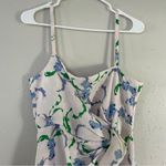 Prabal Gurung Collective Floral Side Ruffle Dress White Blue Formal Spring 10 Photo 2