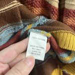 Cotton & Rye Outfitters Womens Stripe Hooded Knit Sweatshirt M Boho Gyaru Brown Size M Photo 2