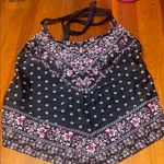 a.n.a Elegant Black and Pink Floral Tankini Top Photo 0