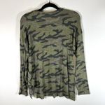 American Eagle Soft & Sexy Plush Green Camo Long Sleeve Knit Crewneck Shirt M Photo 7