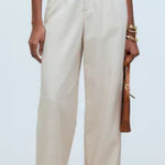Madewell Petite Harlow Wide-Leg Pant Harvest Moon Beige Tan Khaki NWT Size 2P Photo 0