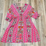 SheIn  Summer Love Dress pink floral size Medium Photo 4