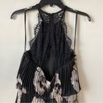 XScape  Pleated Floral Lace Back Maxi Dress Black 2‎ Photo 6