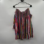 Guess Bright Multicolor Striped High Rise Tie Waist ShortsSize XL Photo 3