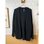Free People  Black Ribbed Slouchy Ottoman Cardigan - Size - Small Photo 6