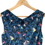 Lindy Bob Ophelia Blue Bird Print Fit & Flare Dress Retro 50s Pinup, Size XS Photo 9
