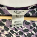 LK Bennett Kaisa Purple & Black Printed Long Sleeve Wrap Dress 2 Photo 3