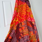 Farm Rio Printed Satin Slip Midi Dress, Size L Photo 3