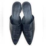 Rebecca Minkoff  Fermina Too Black Croc Embossed Slip On Mules Photo 2