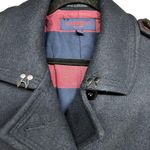 HAMNETT LONDON LONG WOOL PEA COAT NAVY BLUE WOMEN’S SIZE 12 Photo 2