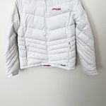 Spyder [] White Winter Puffer Ski Snowboard Jacket Hooded Rainbow Seams Size 4 Photo 6