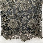 Y2K Simply Emma Black & Gold Crochet Lace 1X Tunic Top Whimsigoth Fairy Grunge Photo 9