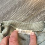 Illa Illa boutique size small light moss green rouched sides ribbed tank top Photo 2